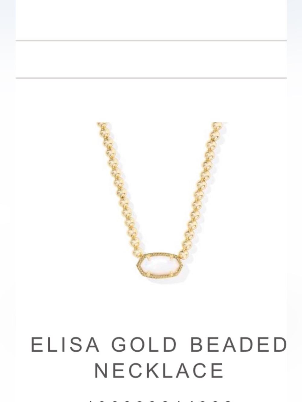 Kendra Scott Elisa Gold Beaded Pendant Necklace - Gold